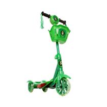 Brinquedo Patinete Infantil Ben 10 3 Rodas Com Luz E Som E Cestinha Verde Art Brink