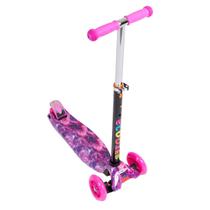 Brinquedo Patinete Infantil Estampados 4 Rodas de PU Led