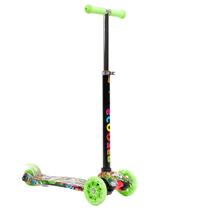 Brinquedo Patinete Infantil Estampados 4 Rodas de PU Led