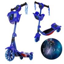 Brinquedo Patinete Infantil Thor 3 Rodas Com Led E Som - Zein