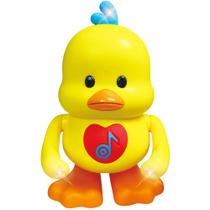 Brinquedo Pato Dançarino Dança Dancing Som Luz Mexe Braços