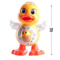 Brinquedo Pato Movido à Pilha com LUZ Musical Dançarino - 47308 - ARK Brinquedos