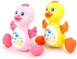 Brinquedo Pato Patinho Dançarino Diversão Com Luzes e Musicas