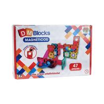 Brinquedo Peças de Encaixe Magnético 47 Peças - DM Toys