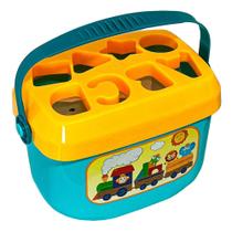 Brinquedo Pedagógico Balde Encaixa Bloco Baby Tudo Bebê Etitoys BQ-5025 Brinquedo Pedagógico Balde Encaixa Bloco Baby Tudo Bebê Etitoys BQ-5025