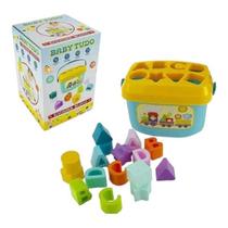 Brinquedo Pedagógico Balde Encaixa Bloco Baby Tudo Bebê Etitoys