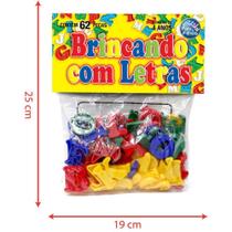 Brinquedo Pedagogico Brincando com Letras 62 Pecas Brinquedo Pedagogico Brincando com Letras 62 Pecas