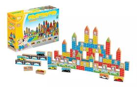 Brinquedo Pedagógico Construtor Engenheiro 80 Peças De Montar 711 Junges