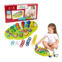 Brinquedo Pedagógico Conta Fácil Números E Formas Para Encaixar Introdução Matemática Brinquedo Educativo Aprendizado Criança 3 Anos TaTeTi