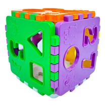 Brinquedo Pedagógico Cubo Didático Educativo 14 x 14 Infantil 19 pçs Kendy