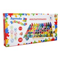 Brinquedo Pedagogico de Madeira 7 em 1 - DM Toys