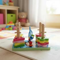 Brinquedo Pedagogico Disney Minnie Aramado Encaixe Formas Colorido Mickey Meninas Meninos