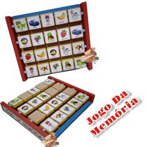 Brinquedo Pedagógico Educativo Em Madeira Jogo Da Memória De Girar Premium