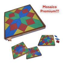 Brinquedo Pedagógico Educativo Em Madeira Mosaico Premium