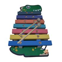 Brinquedo Pedagógico Educativo Em Madeira Xilofone Musical Divertido Série Animais