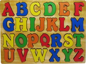 Brinquedo Pedagógico Educativo Quebra Cabeça Encaixe Alfabeto Madeira Mdf Brinquedo Pedagógico Educativo Quebra Cabeça Encaixe Alfabeto Madeira Mdf
