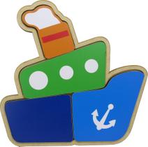 Brinquedo Pedagógico Educativo Quebra Cabeça Encaixe Navio Madeira Mdf Brinquedo Pedagógico Educativo Quebra Cabeça Encaixe Navio Madeira Mdf