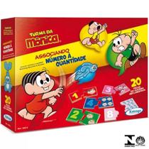 Brinquedo Pedagógico Em Madeira Associando Números e Quantidades Turma da Mônica - Xalingo