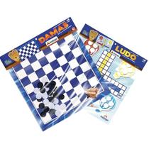 Brinquedo Pedagógico Em Madeira Jogos Tabuleiro Damas E Ludo