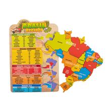 Brinquedo Pedagógico Em Madeira Quebra Cabeça Mapa Do Brasil Em Regiões Premium