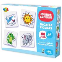Brinquedo Pedagógico Encaixa Figuras 48 Peças