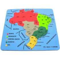 Brinquedo Pedagogico EVA Mapa do Brasil 19 PCS - Evamax