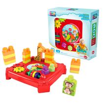 Brinquedo Pedagógico Infantil Mesa de Atividades da Hora 28 Peças e Adesivos Dismat