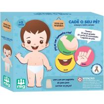 Brinquedo Pedagógico Madeira Cadê o Seu PÉ Linha Inclusiva NIG