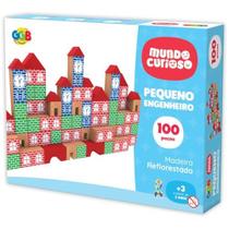 Brinquedo Pedagogico Madeira Pequeno Engenheiro 100Pcs