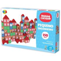 Brinquedo Pedagogico Madeira Pequeno Engenheiro 150PCS