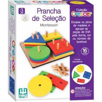 Brinquedo Pedagogico Madeira Prancha De Selecao 16Pcs