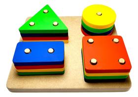 Brinquedo Pedagógico Madeira Prancha De Seleção Encaixe Brinquedo Pedagógico Madeira Prancha De Seleção Encaixe