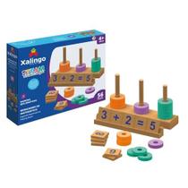 Brinquedo Pedagogico Madeira Steam Brinc. De Matematica 56P