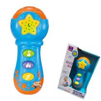 Brinquedo Pedagógico Microfone Infantil Com Luz e Som Para Bebês - Multikids