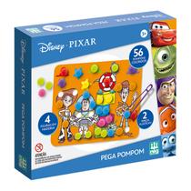 Brinquedo Pedagógico Pega Pom Pom Disney Pixar Madeira Jogo Montessori