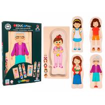 Brinquedo Pedagógico Quebra-Cabeça Ciclo Da Vida Educa Play Com 24 Peças - Polibrinq