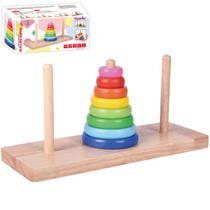 Brinquedo Pedagogico Torre De Hanoi Torre Empilhar Madeira Pinos Discos Educativo Desafio Das Cores TEA Autismo Montessori Brinquedo Infantil Kizumba Brinquedo Pedagogico Torre De Hanoi Torre Empilhar Madeira Pinos Discos Educativo Desafio Das Cores TEA Autismo Montessori Brinquedo Infantil Kizumba