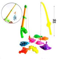 Brinquedo Pega Peixe 10 Peças Movido à Corda Color - 58308