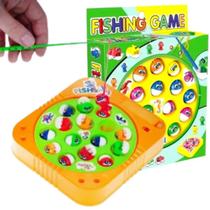Brinquedo Pega Peixe A Pilha Com 15 Peixinhos E 3 Varinhas - Fishing Game