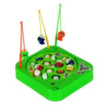 Brinquedo Pega Peixe Pescaria Giratório Infantil Com Som E 3 Varas Brinquedo Pega Peixe Pescaria Giratório Infantil Com Som E 3 Varas