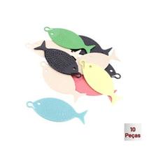 Brinquedo Peixe de Plástico Pesca 10 Peças Colors - 54709