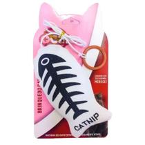 Brinquedo Peixe para Gato com Catnip com Guizo e Cordão para Puxar e Argola para Pendurar