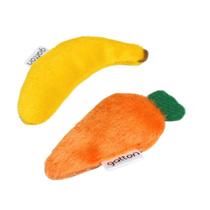 Brinquedo Pelúcia Banana e Cenoura com Catnip para Gatos - Tam. Único
