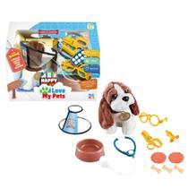 Brinquedo Pelúcia Filhote I Love My Pets Hora de Cuidados com Acessórios para Crianças +3 anos Multikids - BR1743