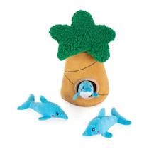 Brinquedo Pelúcia Interativo para Cachorros Zippy Burrow Dolphins In Palm Tree Brinquedo Pelúcia Interativo para Cachorros Zippy Burrow Dolphins In Palm Tree