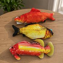 Brinquedo Pelúcia Peixe com Movimentação 26cm BUPPY PET para Cães e Gatos