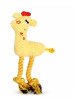 Brinquedo Pelúcia Pet Com Corda Com Nó Cães Top Bambi Girafa