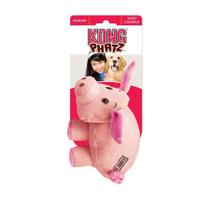 Brinquedo Pelucia Pet Kong Phatz Pig Porquinha de Pelúcia e Couro M