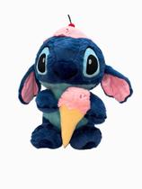 Brinquedo Pelúcia Stitch Sorvete Desenho Disney 50cm