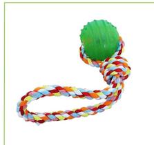 Brinquedo pet Bola c/ corda cabo de guerra cachorro Pawise